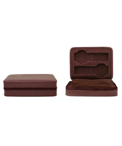 Brown Snakeskin Pattern 4-slot Watch Box