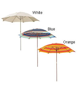 Striped Wooden 6.5-ft. Patio Umbrella