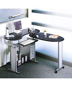 Fold Out L-Shaped Desk (Black)
