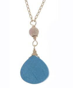 Charming Life 14k Goldfill Turquoise Briolette Necklace