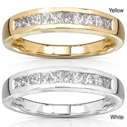 14k Gold 1/3ct TDW Diamond Semi-eternity Band (H-I, I1)