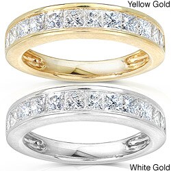 14k Gold 1ct TDW Princess Diamond Wedding Band (H-I, I1-I2)