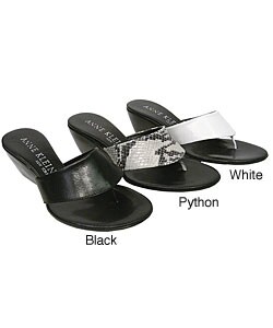 Anne Klein Coconut Wedge Sandals