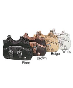 Journee Collection Arcadia Series Python Handbag