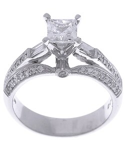 14k White Gold 1ct TDW Diamond Bridal Ring