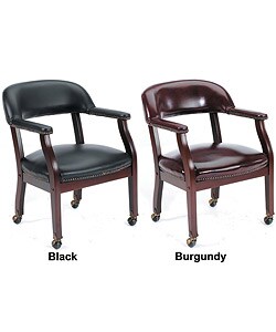 Boss Wheeled Captain's Guest Arm Chair