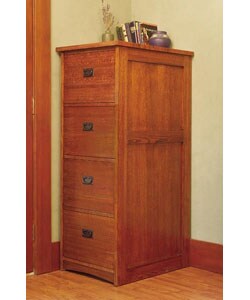 Mission Solid Oak 4-drawer File Cabinet (Oak)