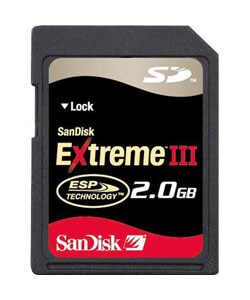 SanDisk 2GB Extreme III SD Memory Card (Bulk Packaging)