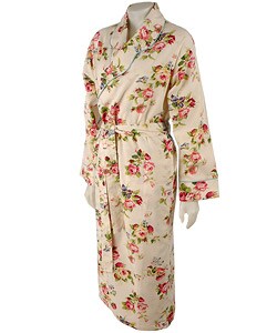 Crabtree & Evelyn Sanded Twill Floral Robe