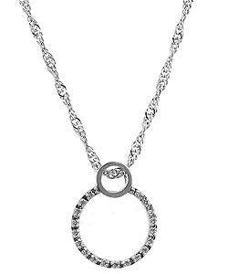 Sterling Silver Circle of Life Diamond Necklace