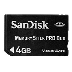Sandisk 4GB Memory Stick Pro Duo for PSP