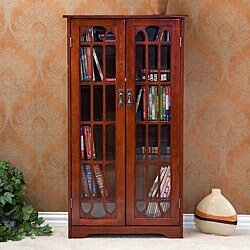 Cherry Window Pane Media Cabinet
