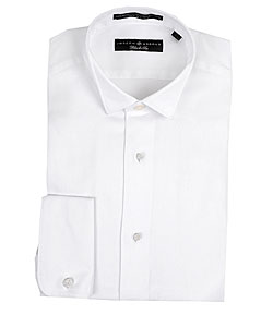 Joseph Abboud Black Tie Men's Pique Formal Shirt