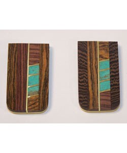 Handcrafted Turquoise Accented Money Clip (Native American)