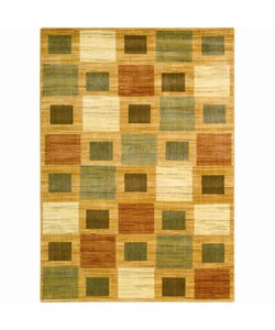 Machine-made Motions Gold Rug (5'3 Round)