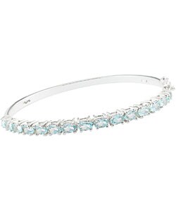 Sterling Silver Blue Topaz Bangle