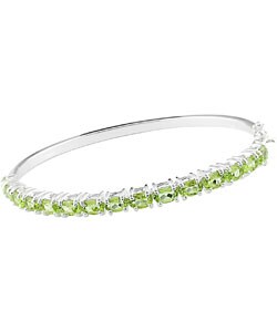 Sterling Silver Peridot Bangle Bracelet