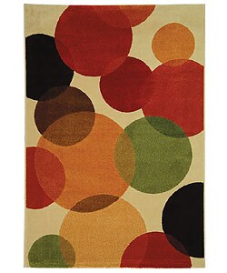 Fine-spun Bubbles Cream/ Multi Area Rug (4' x 5'7)