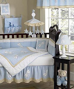 Dragonfly Dreams 12-piece Blue Crib Bedding Set