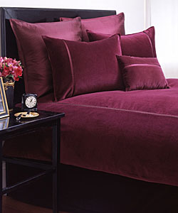 Soft Velvet Merlot Duvet Cover Set