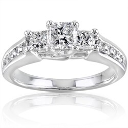 14k White Gold 1ct TDW Princess Diamond Ring (H-I, I1-I2)