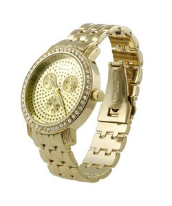 Geneva Men's Platinum Oversized Chrono-style Watch
