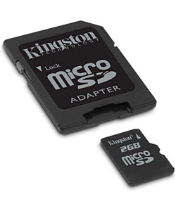 Kingston 2GB Micro SD Card with SD Adapter