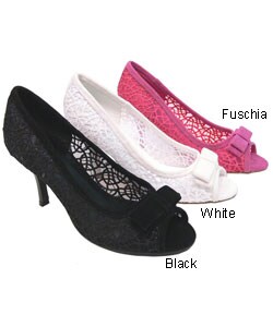 Liliana Collection by Adi Lace Peep-toe Pumps