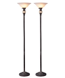 Sevilla Traditional Torchiere Floor Lamp (Set of 2)