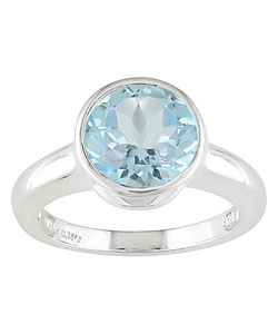 Silver Blue Topaz Ring