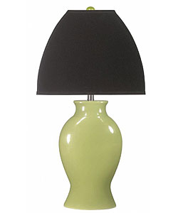 Gia Lime Table Lamp with Chocolate Colored Shade
