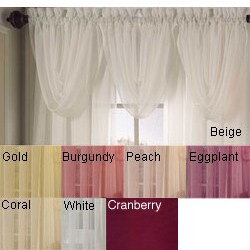 Platinum Voile Sheer 3-piece Toga Valance Set
