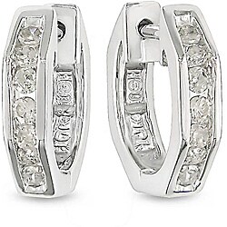 10k Gold 1/4ct TDW Diamond Geometric Earrings (K-L, I2-I3)