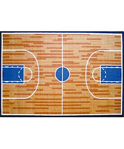 Basketball Court Rug (3'3 x 4'11)