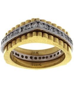 18k Gold and 1/2ct TDW Diamond Triangle Ring
