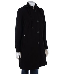 London Fog Black 3/4 Button Trench Coat w/Lining