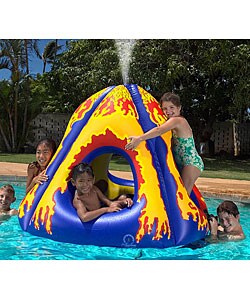 Home Waterpark Erupting Volcano Island Pool Toy