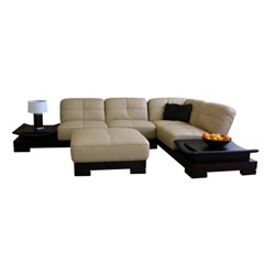 Wyatt 3-piece Full Leather Platform Sectional