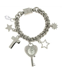 Dufonte by Lucien Piccard 'Precious' Charm Bracelet Watch