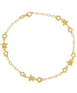 14k Yellow Gold Stella Fiore Anklet