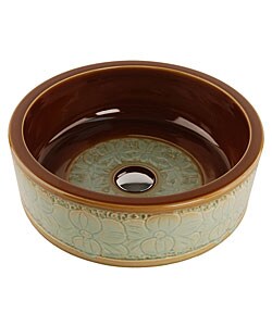 Fontaine Porcelain Bathroom Vessel Sink with Drain