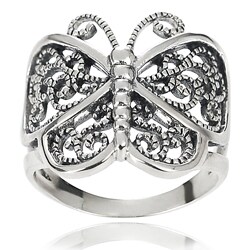 Sterling Silver Butterfly Wrap Ring