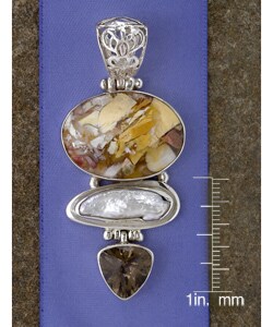 Sterling Silver Brecciated Mookaite Pendant (India)