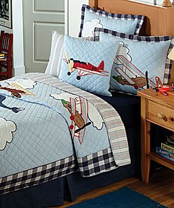 Vintage Planes Quilt Set