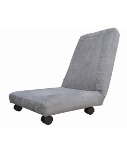 Microfiber Grey Chair with Wheels