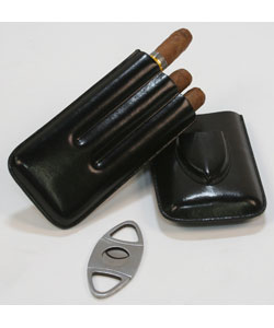 Sidekick 3-count Leather Cigar Pouch Gift Set