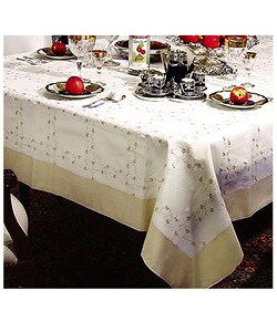 Daisy Design Embroidered Tablecloth