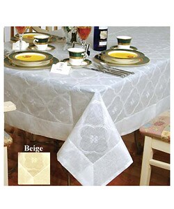 Imperial Floral Design Shear Organza Tablecloth