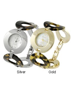 Geneva Platinum Women's Round Link Watch
