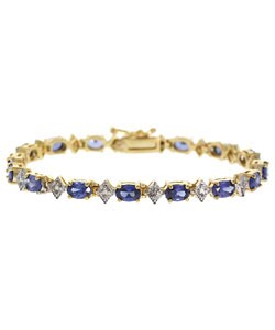 Icz Stonez 18k Gold over Sterling Silver CZ Diamond Bracelet